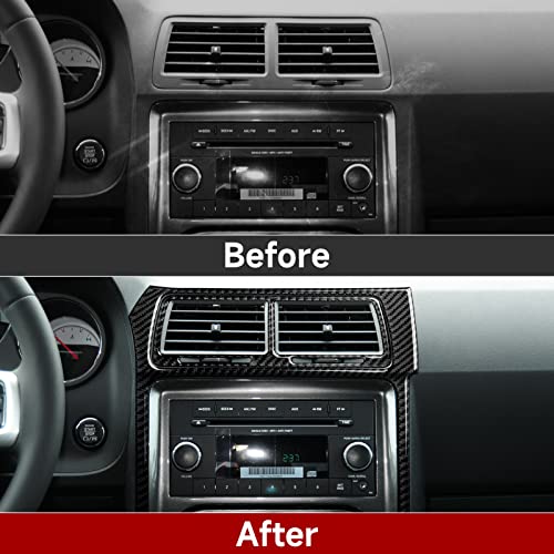 BRMYL Carbon Fiber for 2008-2014 Dodge Challenger Accessories Center Console Air Condition Outlet Vent Trim Decals for Dodge Challenger Accessory - Image 4