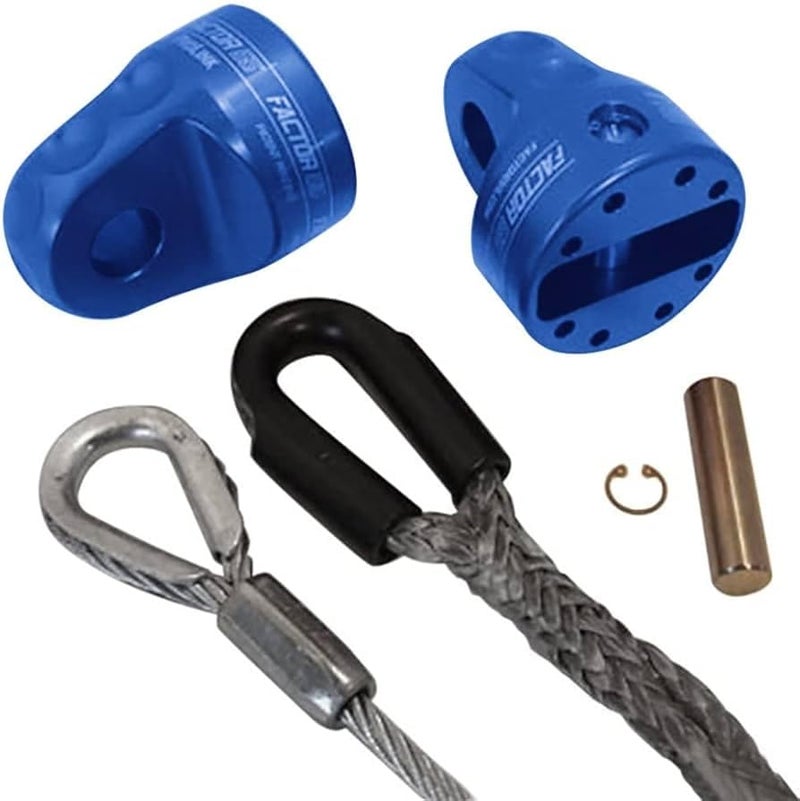 Factor 55 00015-02 Prolink Original Shackle Mount Replaces Winch Hook with a Stronger Shackle D Ring Mount Max Load Rating 16,000 lb. Ideal for 4x4 Off Road Adventures - Blue - Image 3