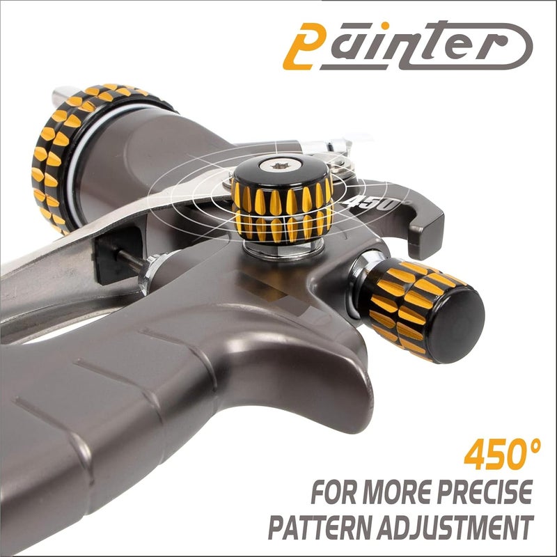 Elephant مسدس رش الطلاء HVLP من الفيل PF01 مع كوب طلاء غير متسرب بحجم فوهة 13 مم - Image 4