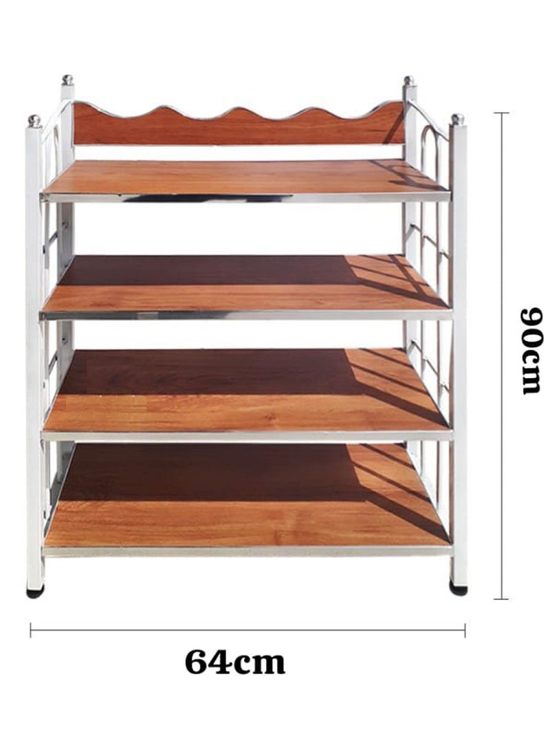DubaiGallery Iron Shoe Rack 4 Layer Simple Household Assembly Wrought Iron White Shoe Rack Door Modern Storage Shoe Rack - Image 2