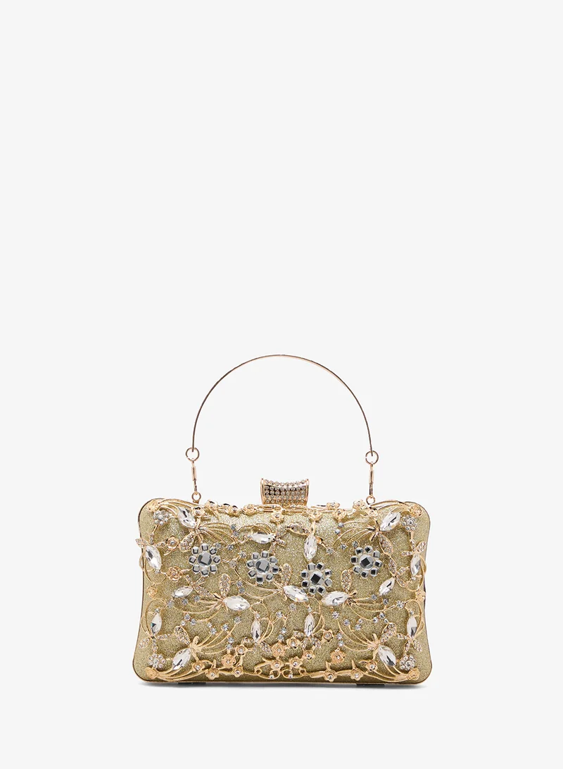 All Over Embellished Clutch Bag