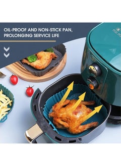 Generic 2 Pieces Of Silicone Air Fryer Tray 20 cm Square Multicolored  - Image 4