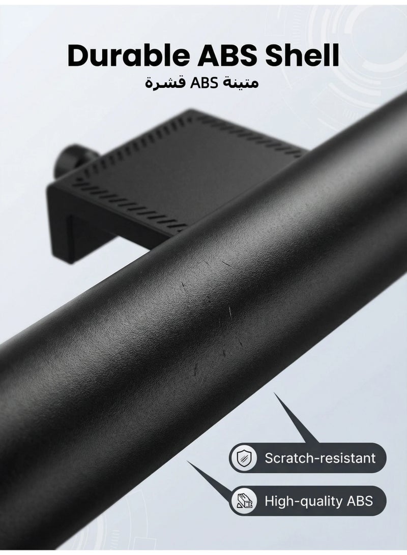 AOR Esports ضوء شاشة الكمبيوتر ، ضوء جهاز الكمبيوتر المحمول الذي يعمل بواسطة USB ، مناسب للمكتب / المنزل / الألعاب / سطح المكتب ، اللمس ، اللون والسطوع على مستوى 5 ، التخفيف بدون خطوات ، منفذ نوع C ، ABS أسود ، مصباح مكتب LED 14.17 بوصة (360 مم) - Image 3