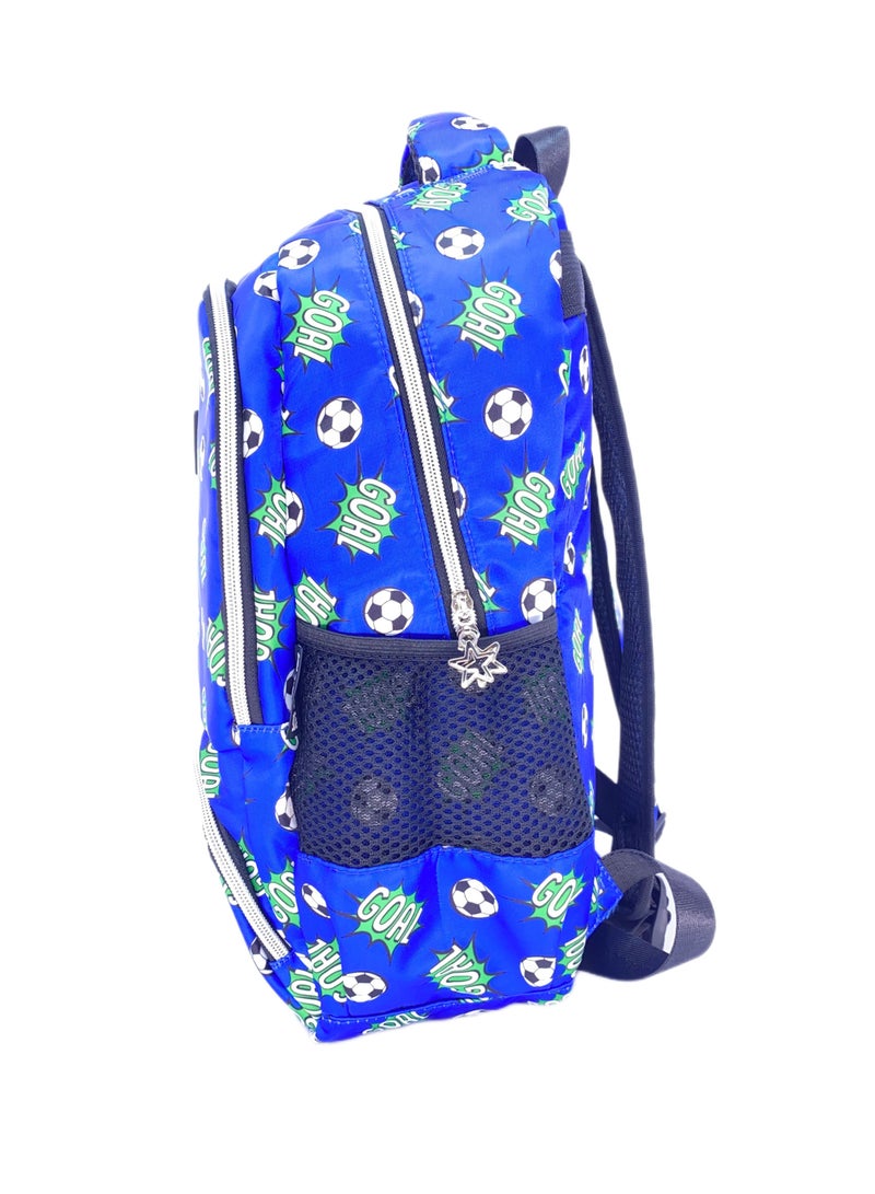 i-kola School backpack with premium Lightweight Football backpacks with favorite personalized trending characters bookbags which includes Lunch bag and pencil Case school bag For boys (16Inches) - Image 3