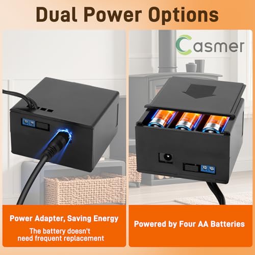 Casmer Universal Fireplace Remote Control Kit,Fit skytech 1420-A,1420TH-A,1001-A,1001TH-A,durablow TR1003, Napoleon F45,Acumen RCK-IW,Ambient RCB and More,Dual Power,Child Safety Lock,for Millivolt Valve - Image 2