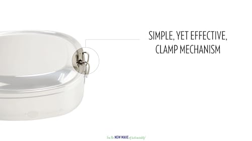 New Wave Enviro Stainless Steel Food Container with Clamp Lid, 26oz. Capacity, Easy Closing Lid, Silver - Image 4