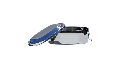New Wave Enviro Stainless Steel Food Container with Clamp Lid, 26oz. Capacity, Easy Closing Lid, Silver - Image 1