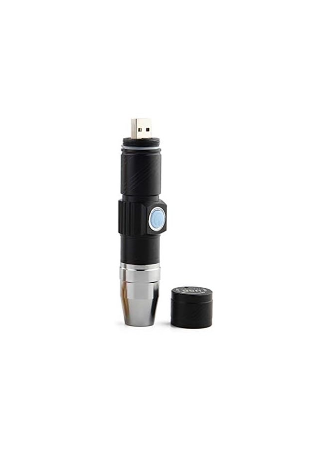 PROMASS promass UV Flashlight USB Rechargeable for Pet Urine,365nm Black Light Mini Torch Flash Light 3Modes (Black)  - Image 4