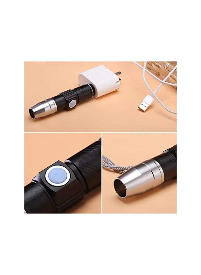 PROMASS promass UV Flashlight USB Rechargeable for Pet Urine,365nm Black Light Mini Torch Flash Light 3Modes (Black)  - Image 5