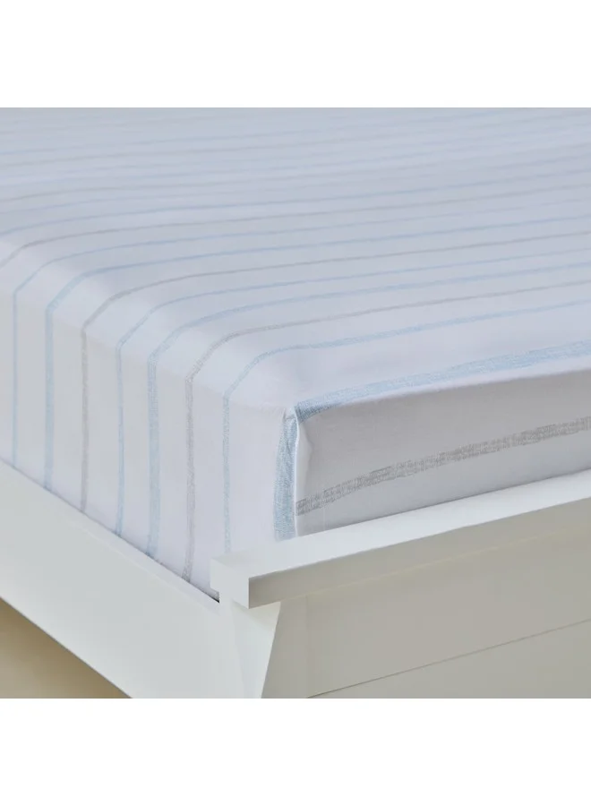Home Box Aurora Jason Printed Cotton Queen Fitted Sheet 200 x 33 x 150 cm