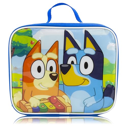 Fast Forward Bluey Lunch Box for Kids | Bluey and Bingo Insulated Lunch Bag Lunch Box for Boys, Girls, Unisex, Toddlers| Bluey Blue Reusable Lunchbox - Image 1