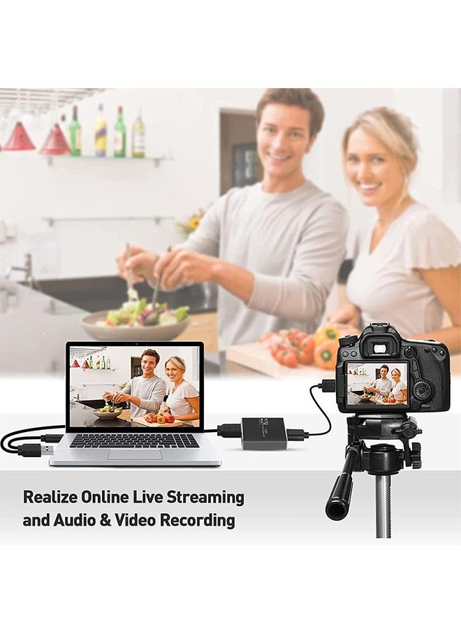 Garlo - Capture Card, Audio Video Capture Card with Microphone 4K HDMI Loop-Out, 1080p 60fps Video Recorder for Gaming/Live Streaming/Video Conference, Works for Nintendo Switch/PS4/OBS/Camera/PC - Image 1
