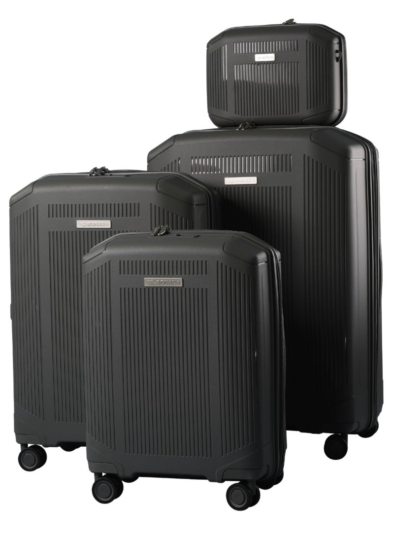 Sonada Unbreakable Luggage Unisex ,Double Zipper ,Expandable, TSA Lock With 4 Double Silent Wheels Set of 4( Grey) - Image 1