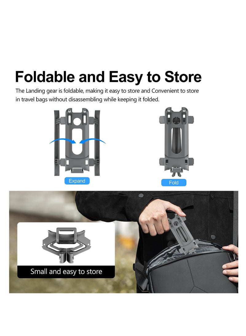 Foldable Landing Gear Kit for DJI Air 3 Drone Accessories Grey Extended Height Leg Set - Image 5