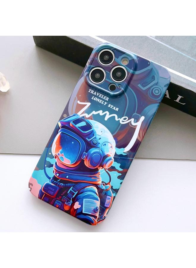 زبون جراب لهاتف iPhone 12 Pro Max بنمط مرسوم وثقب دقيق من مادة الكمبيوتر الشخصي - Image 1