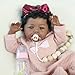 KSBD Realistic Reborn Baby Doll Black Girl 18 Inch Lifelike African American Newborn Real Life Handmade Soft Body with Accessories Gift Set for Kids 3 - Image 4