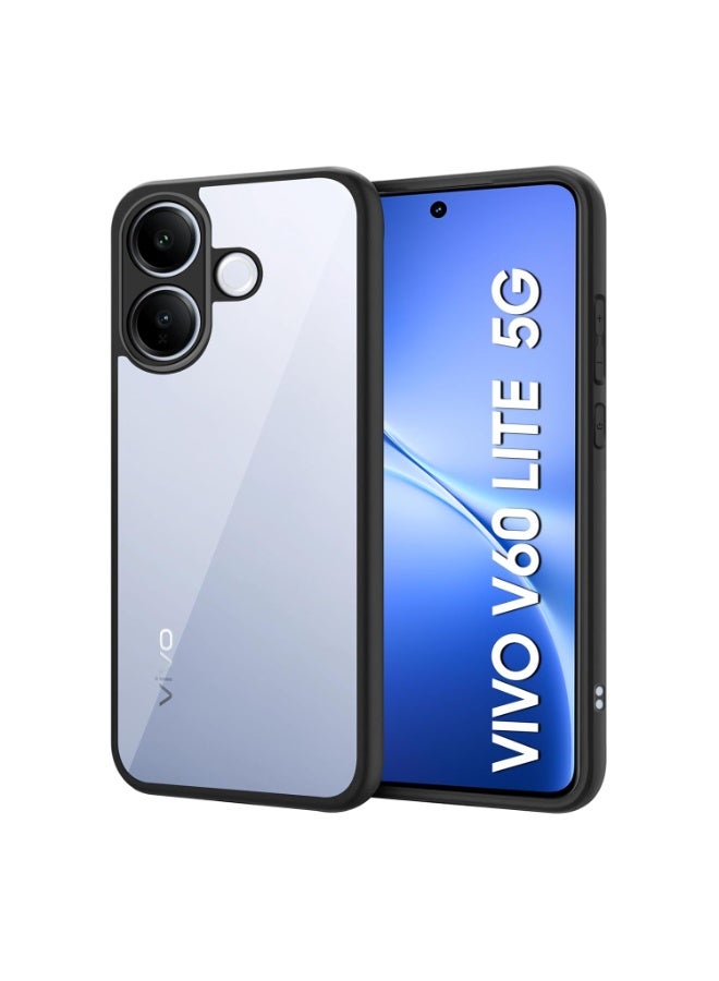 جراب لهاتف Vivo V60 Lite، جراب خلفي صلب شفاف مقاوم للصدمات، جراب مضاد للاصفرار، حماية 360 درجة، جراب خلفي شفاف من مادة TPU لهاتف Vivo V60 Lite - Image 1