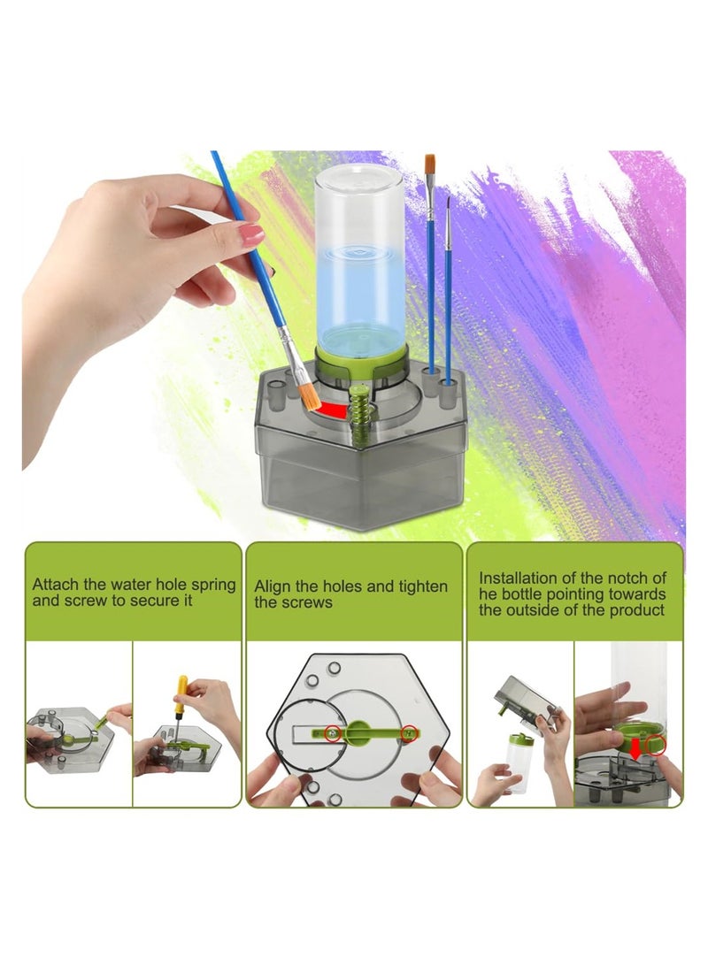 SYOSI Paint Brush Cleaner, Multifunctional Brush Rinser, Strengthen Water Recycling Brush Rinser, Brush Cleaner Tool for Acrylic, Watercolor, and Water-Based Paints - Image 4