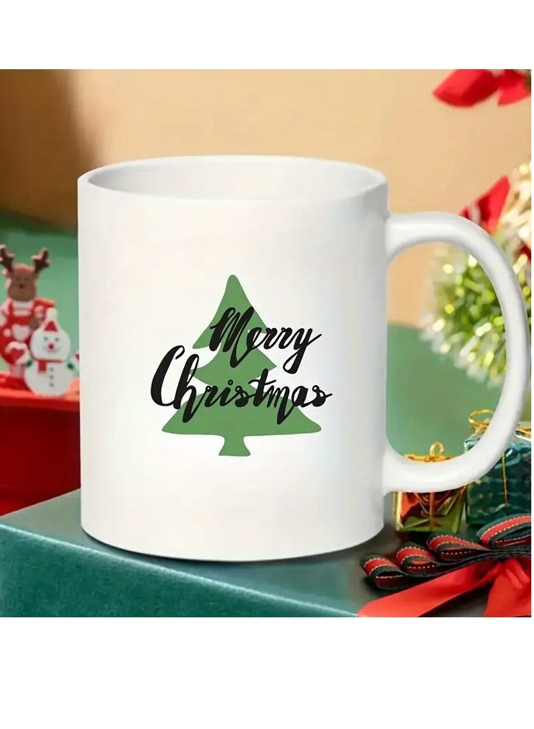RYN 11oz Ceramic Christmas Coffee Mug with "Merry Christmas" Hand Lettering - Funny Holiday Drinkware for Family, Colleagues, Leaders, and Sisters - Unique Valentine's Day Gift Idea - Image 5