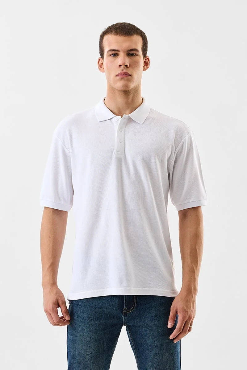 SNITCH 100% Cotton Regular Fit Polo T-Shirt