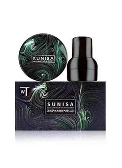 SUNISA Bb And Cc Cream Foundation With Mushroom Head Air Cushion 20G And Blush Brush For Makeup Foundation Blusher Brush For Blending Liquid Compact Powder Brush (Multicolor 3)  - Image 1