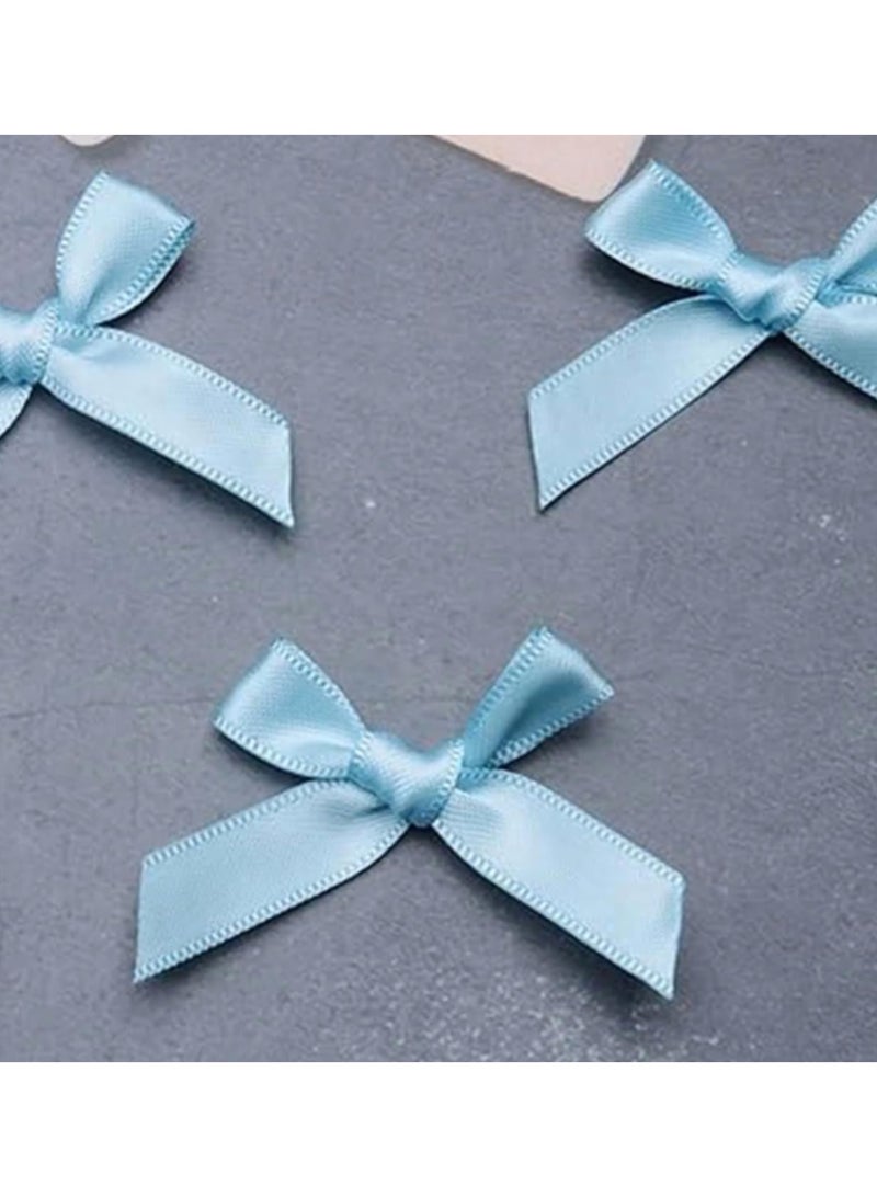 50Pcs/Pack baby blue Ribbon Bows Gift Packaging Decoration Handicraft Card Decoration, Hair Accessories - Image 4