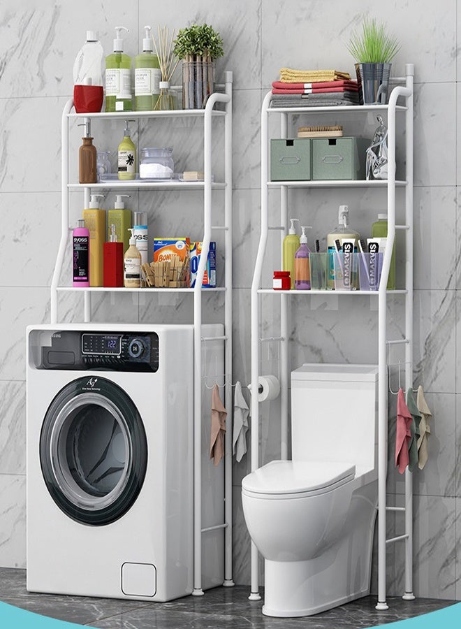 ALMUFARREJ 3-Tier Over Toilet Storage Bathroom Shelving 25x160x47 cm White - Image 3