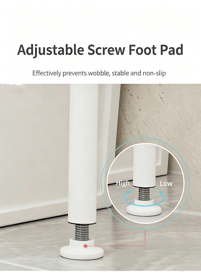 ALMUFARREJ 3-Tier Over Toilet Storage Bathroom Shelving 25x160x47 cm White - Image 2