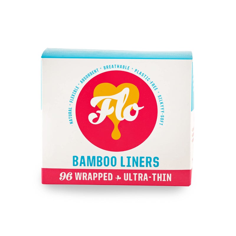 Flo Bamboo Daily Panty Liners Wrapped Ultra Thin 96 Liners
