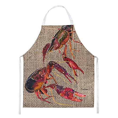 Caroline's Treasures 8739APRON Crawfish Apron Cooking Kitchen Server Baking Crafts Gardening for Adult Women Men, Unisex, Large, Multicolor - Image 1