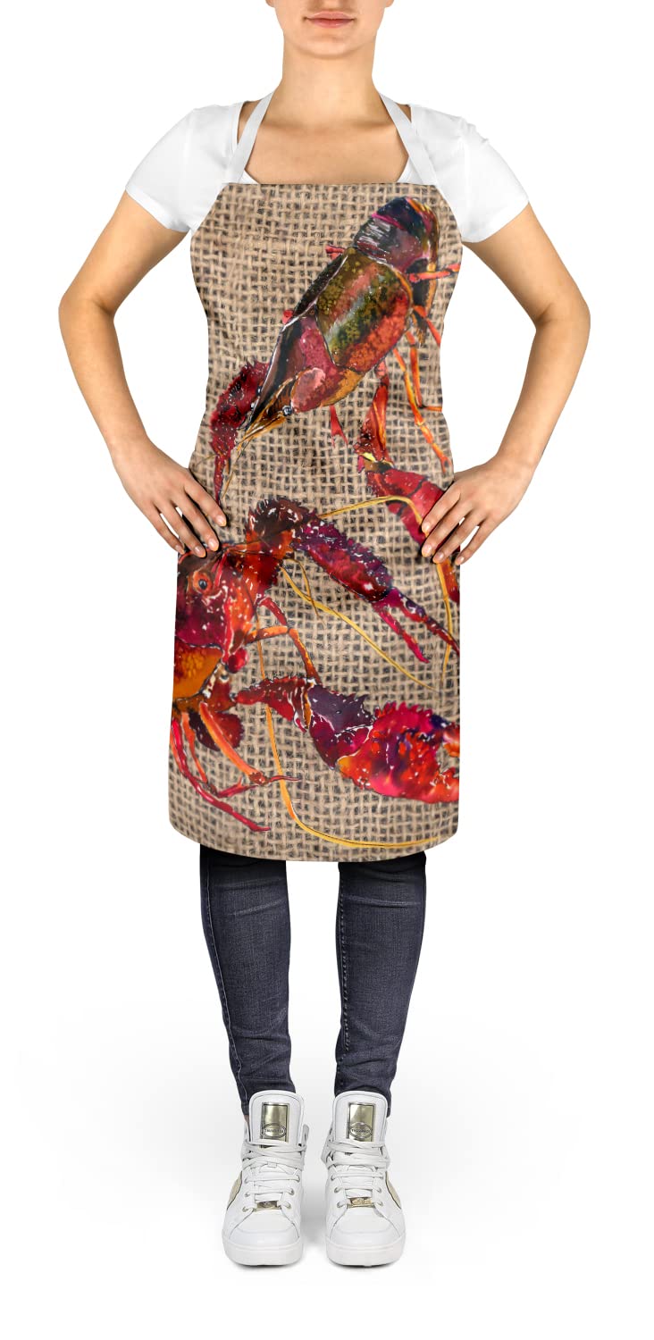 Caroline's Treasures 8739APRON Crawfish Apron Cooking Kitchen Server Baking Crafts Gardening for Adult Women Men, Unisex, Large, Multicolor - Image 2