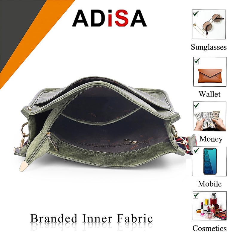 ADISA trendy hobo shoulder handbag for women and girls with crossbody sling belt (AD4082) - Image 4