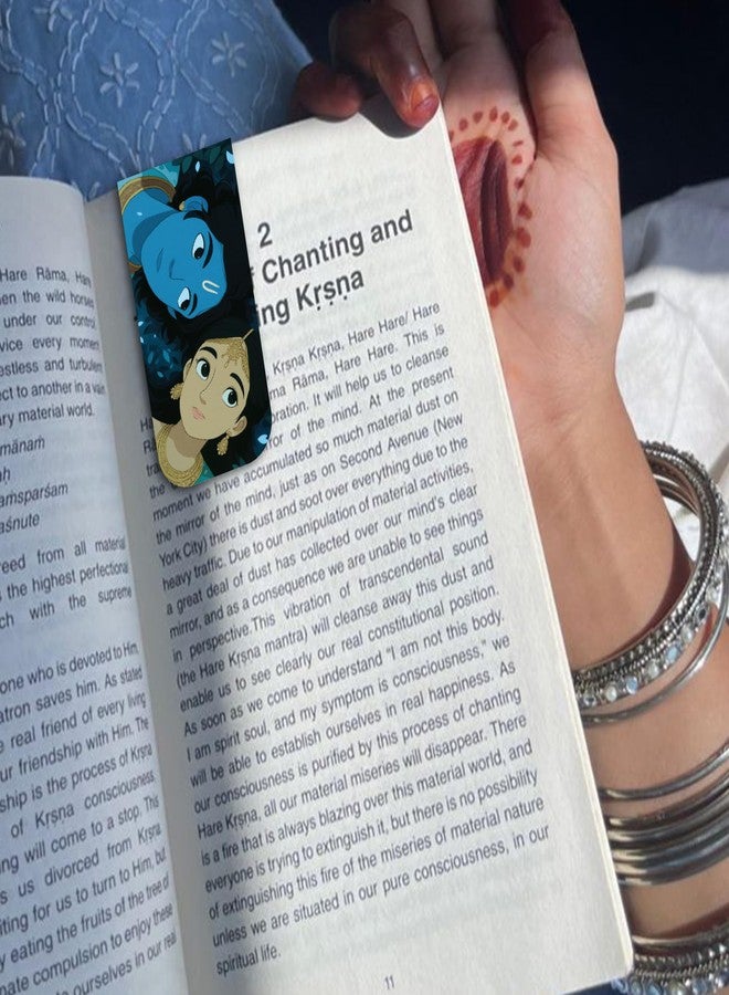 OneOclock Sanatani Magnetic Bookmarks for Book Readers, Book Mark Gifts for BookLovers | Bookmarks for Books | Gift for Reader (Radha Krishna) - Image 3