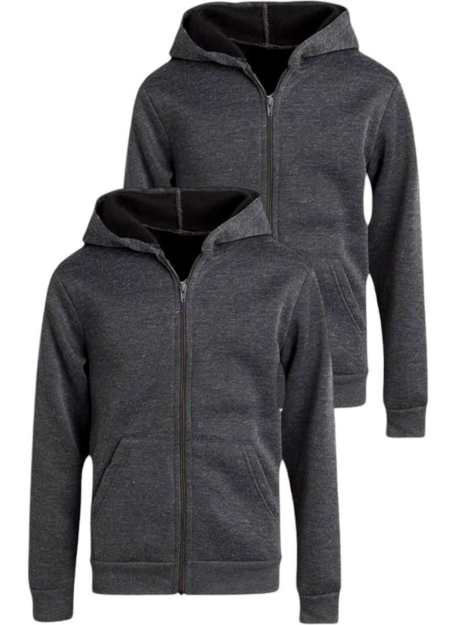 Tezzgelsin - Kids Cotton Hooded Zippered Sweatshirt 2 Piece Set - Image 1