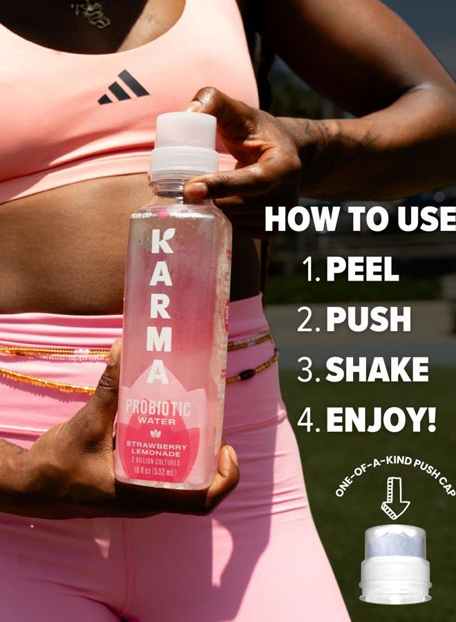 Karma Melon Dragonfruit Energy Water l Caffeinated Natural Energy Drink l Low Calorie Focus and Energy Boost, 18 Fl Oz (Pack of 12) - Image 3