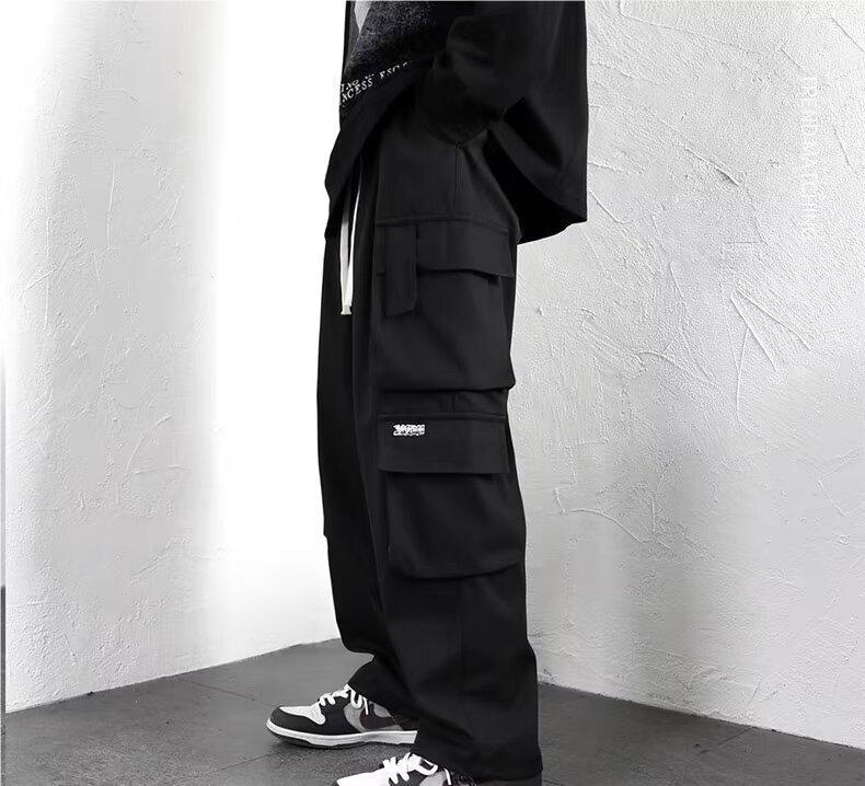 Overalls Men'S Spring And Outdoor Camping Casual Pants Hong Kong Fashion Brand Leg-Tie Sports Paratrooper Pants Men'S Long Pants - Image 1
