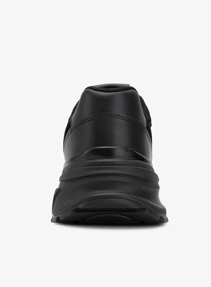 Calvin Klein Jeans Leather and Breathable Mesh Trainers