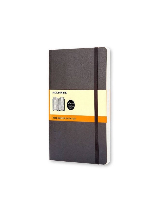 MOLESKINE Large Notebook Ruled Pages Black Soft Cover 192 Pages - Image 1
