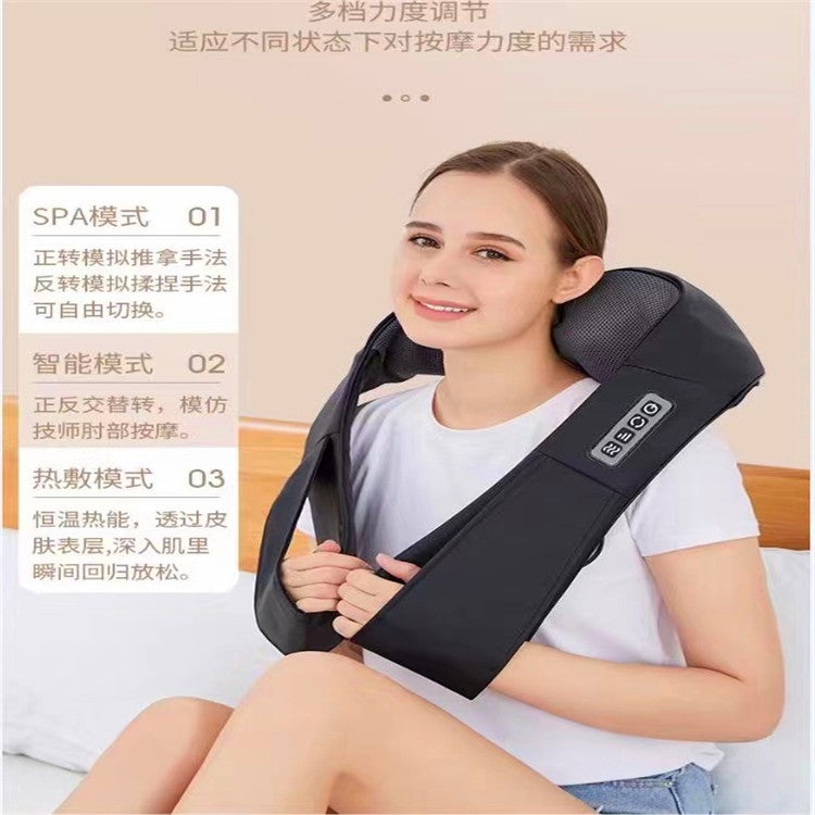 Kneading Massage Shawl, Multifunctional Red Light Heat Therapy For Waist And Back, Neck Protector, Dual-Use Massager For Car And Home, Shoulder And Neck - Image 3