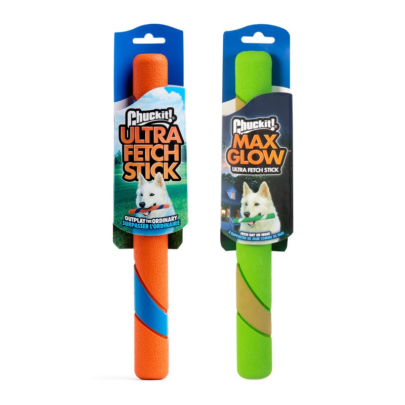 Chuckit! Interactive Dog Toy Ultra Fetch Stick Day & Night Bundle, 12 Inches, Outdoor, Pack of 2 - Image 1