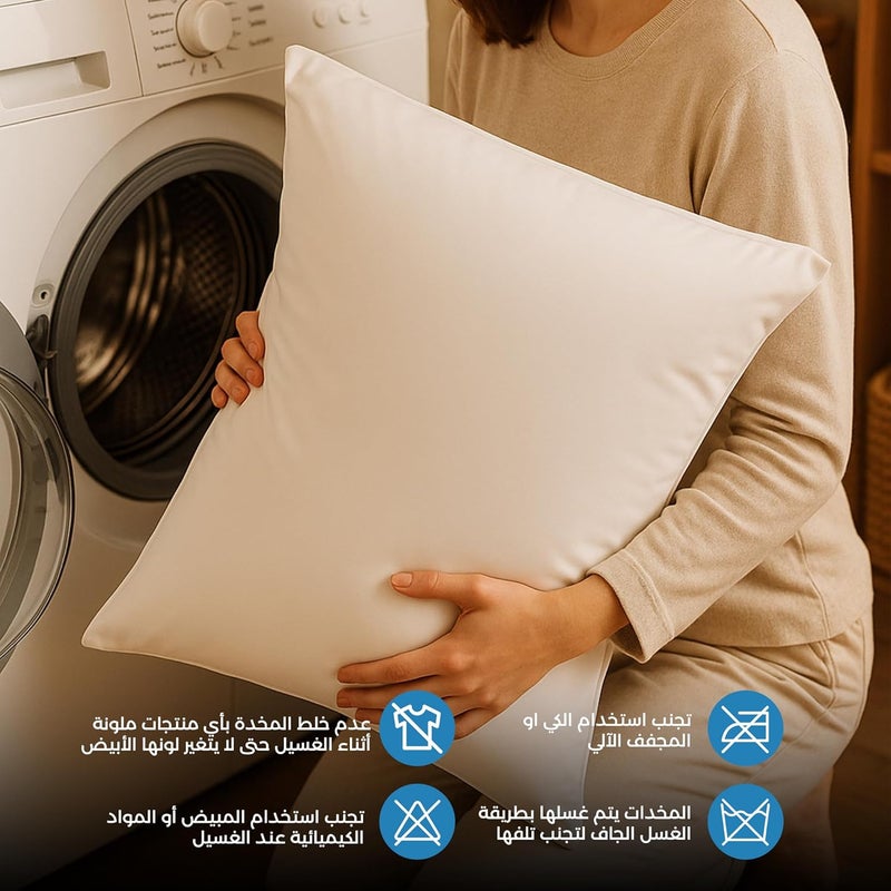 Sleep x Factory وسادة فندق ريلاكس - 100% قطن طبيعي، بديل للريش، متوسطة الثبات - Image 3