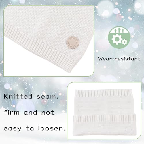 Peecabe Baby Boys Knitted Scarves Warm Toddler Girl Infinity Scarf Kids Soft Chunky Neck Warmer for Fall Winter (White) - Image 5