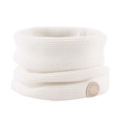 Peecabe Baby Boys Knitted Scarves Warm Toddler Girl Infinity Scarf Kids Soft Chunky Neck Warmer for Fall Winter (White) - Image 1