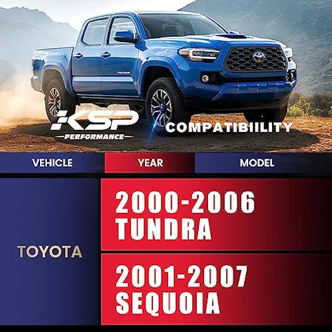 ريحني ذراع التحكم العلوي KSP لسندرا سيكويا 24 أذرع تحكم أمامي متوافق مع تويوتا تندرا 200020006 سيكويا 20012007 استبدال أذرع التحكم القابلة للتعديل بعد البيع للمصنع - Image 3