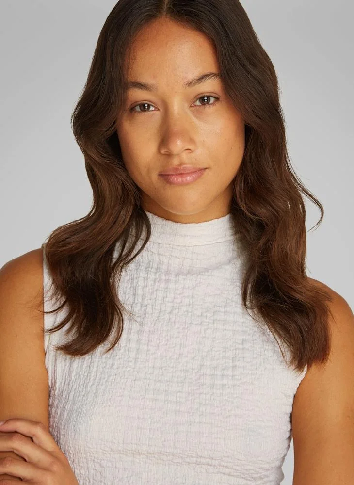CALVIN KLEIN Textured Sleeveless Maxi Dress