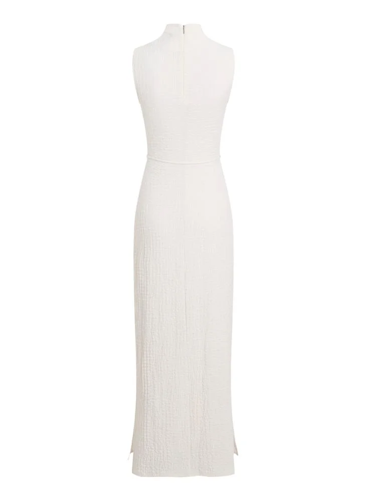 CALVIN KLEIN Textured Sleeveless Maxi Dress