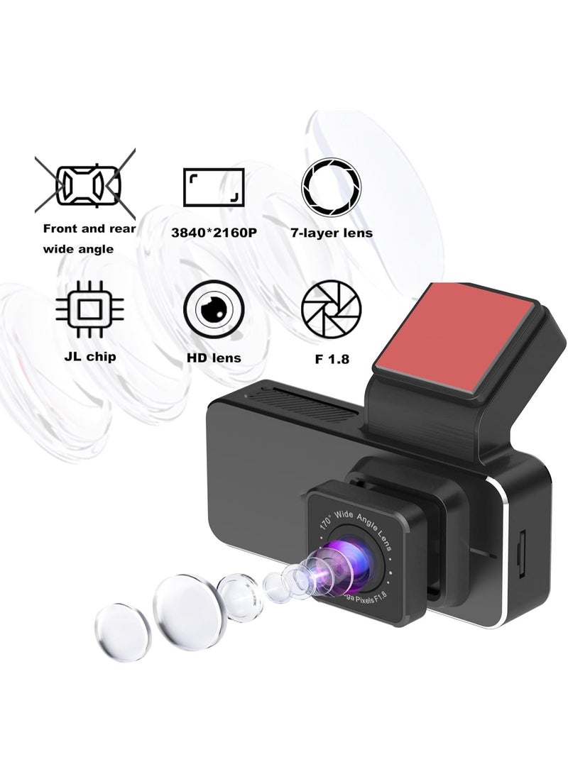 ELTRAZONE 2K + 1080P Dual Dash Cam | Front & Rear Car Camera with WiFi, Parking Mode, Night Vision, Loop Recording & G-Sensor | Supports 256GB Card, Wide-Angle Lens for Safe Driving - Image 2