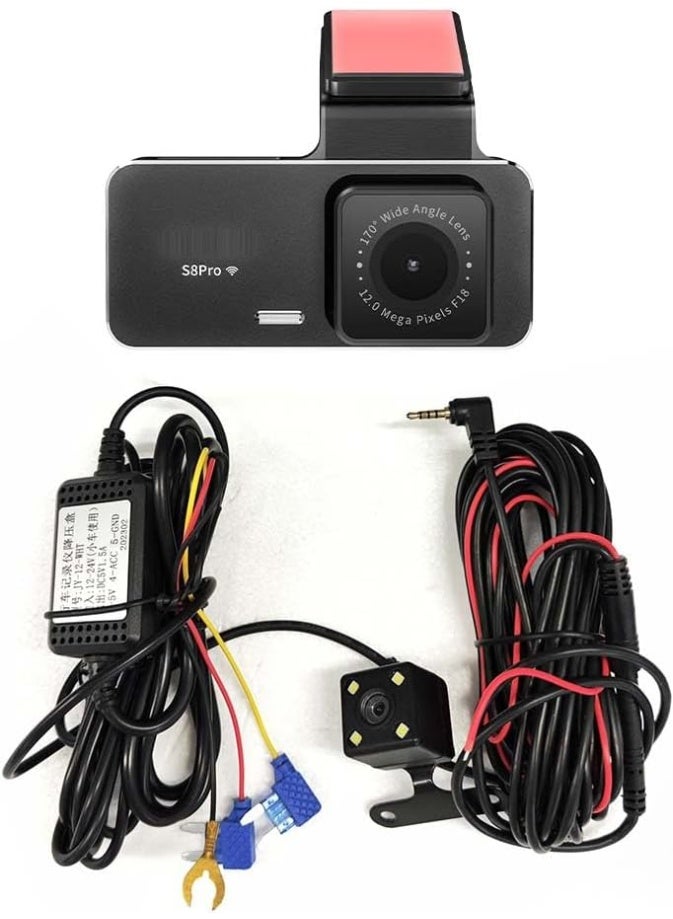 ELTRAZONE 2K + 1080P Dual Dash Cam | Front & Rear Car Camera with WiFi, Parking Mode, Night Vision, Loop Recording & G-Sensor | Supports 256GB Card, Wide-Angle Lens for Safe Driving - Image 3