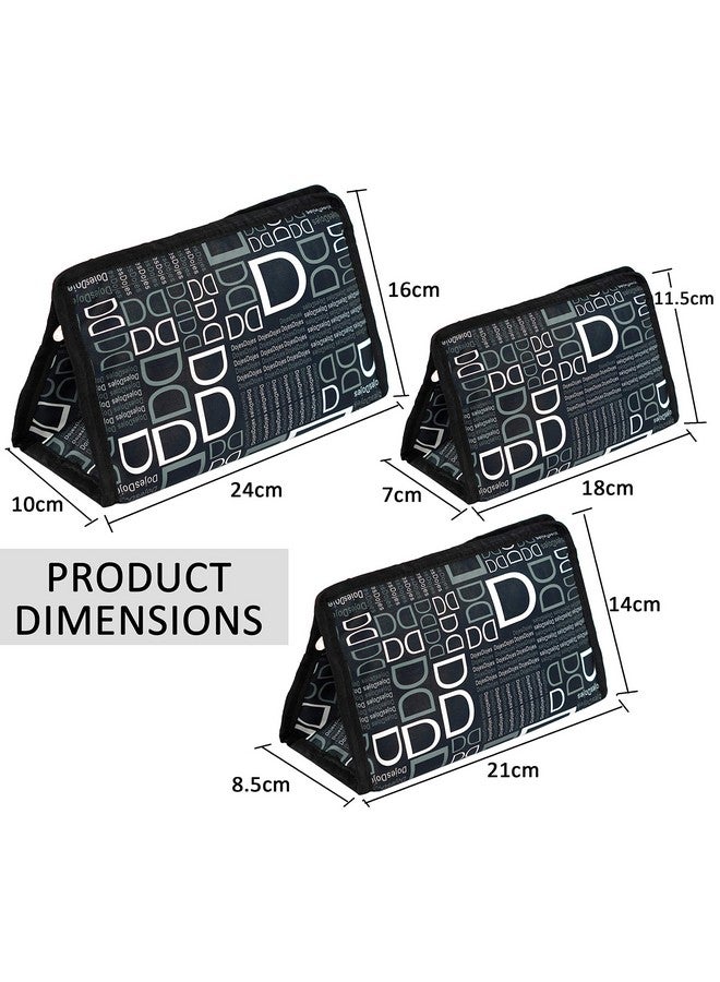 TULMAN Polyester Travel Cosmetic Pouch (Set of 3 Dojes Black) - Multipurpose Organizer for Makeup, Jewelry, Toiletries & Accessories Organizer Compact & Lightweight - Unisex for Men & Women - Image 2