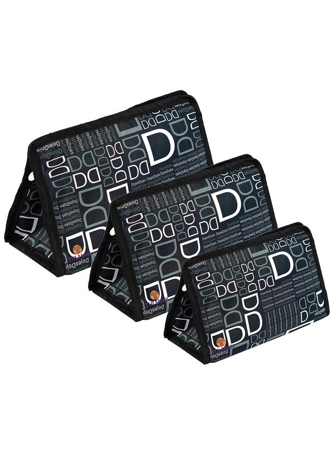 TULMAN Polyester Travel Cosmetic Pouch (Set of 3 Dojes Black) - Multipurpose Organizer for Makeup, Jewelry, Toiletries & Accessories Organizer Compact & Lightweight - Unisex for Men & Women - Image 1